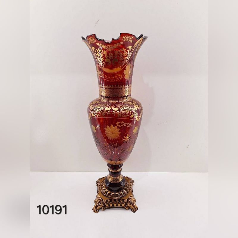 گلدان لاکچری امپراطوری زرشکی کد 10191