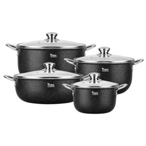 سرویس 8 پارچه گرانیتی تیارا مدل آلیمان رنگ مشکی