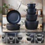 سرویس فورج ۱۳ پارچه گرانیتی تیارا مدل Artia رنگ آبی