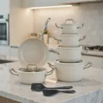 سرویس فورج ۱۳ پارچه گرانیتی تیارا مدل Artia رنگ سفید
